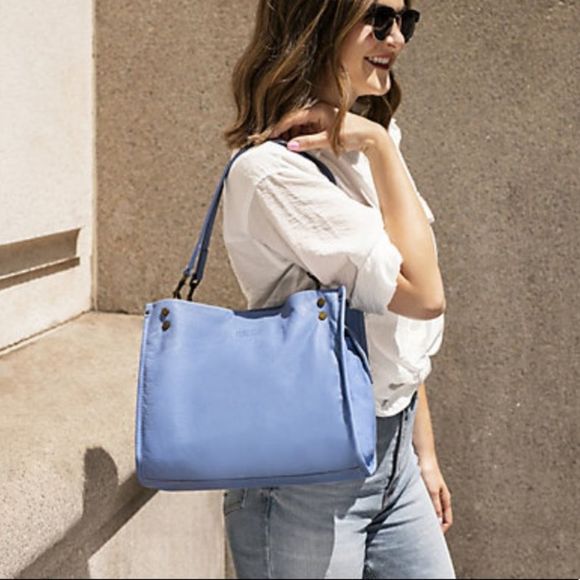 American Leather Company (NEW) genuine leather Lenox Triple Entry Satchel in BLK - Picture 10 of 10